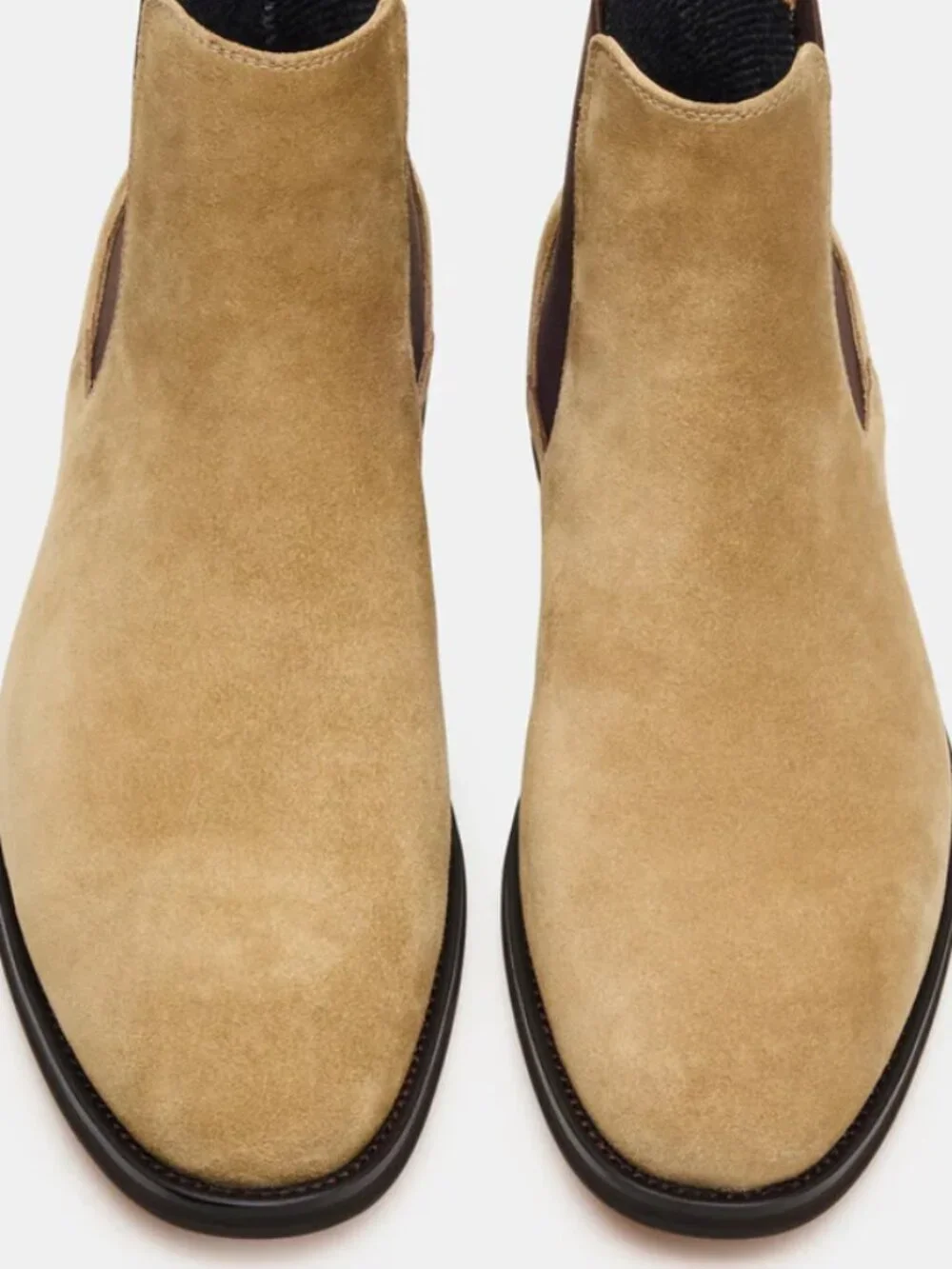 NIB Mens Steve Madden Aldair Chelsea Taupe Suede Boot Sz 11.5